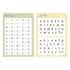 Mellow 大小寫字母海報 + 漢字8級海報, 混合色, 1個