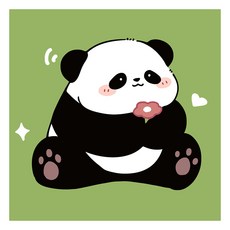 DCLARE DIY 數字油畫 20 x 20 cm 套組, 6號 熊貓, 1個