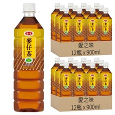 愛之味 Oligo 麥仔茶, 900ml, 24瓶