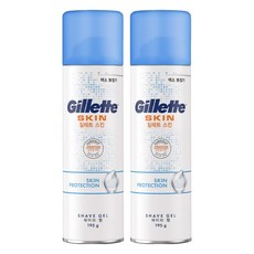 질레트 정품 스킨텍 쉐이빙젤, 195g, 2개