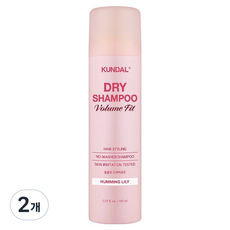 쿤달 노워시 볼륨핏 드라이샴푸 허밍릴리향, 2개, 150ml