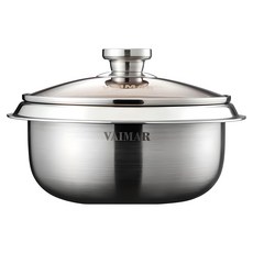 Weimar Hidden Chef IH三層不鏽鋼鍋, 18cm, 銀色, 1個