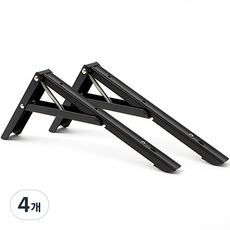 ZioBiz 折疊式層架支架 中型, 4個, 黑色