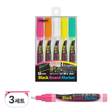 PENMAX 黑色白板筆5色組, 粉紅色 + 橘色 + 白色 + 黃色 + 綠色, 3套
