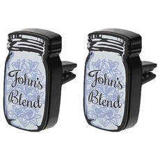 John's Blend 車用造型香氛夾 空調出風口固定, 白麝香, 2個