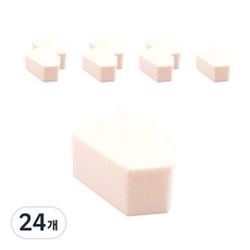 SHE'S LINE 柔軟無乳膠粉撲, 單色, 24個