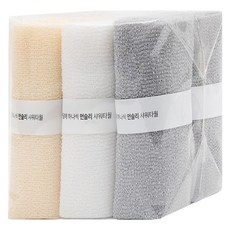 Fall in Home 每月一條 潔淨沐浴巾組, 白色+奶油米色+灰色, 6條, 1組