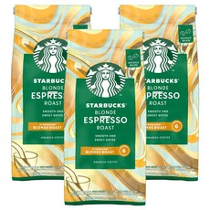 STARBUCKS 星巴克 黃金烘焙咖啡, 無研磨咖啡豆, 200g, 3包