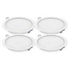 Lumitron 無頻閃嵌入式筒燈 8吋 30W, 4個, 燈泡色 黃光