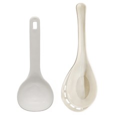 KM PP耐高溫多功能大湯匙2件組, 白色, 1組