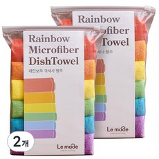 Le made 彩虹超細纖維抹布12入, 2個