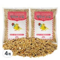 리아펫 앵무새 사료 잉꼬 핀치, 600g, 4개