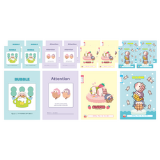 DADA 花生家族 聽寫輕薄小學筆記本 2款 x 5入組, 混合顏色, 2套