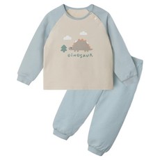 유니프랜드 디노파크 삼중지 보온 면 9부 상하 내의 세트