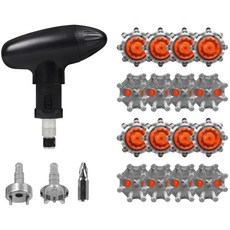 T YOUND 高爾夫鞋釘 16個 + 替換手柄扳手 Slim-Lok+扳手套組, 1套, 混合顏色