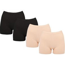 GLAM GONGGAM 女款純棉彈力打底2分褲 4件組