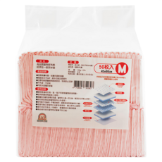 寵物夢工廠 高品質寵物尿布墊 經濟包 一般款 粉 M, 50片, 1包