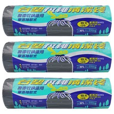 台塑 拉繩清潔袋 單張抽取式 70L 特大 18張/經濟包, 3捲