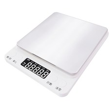 不鏽鋼電子秤 充電款 105 x 125 x 18 皓月白 3kg, I-2000, 1台