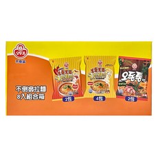 OTOKI 不倒翁 海鮮風味烏龍拉麵120g 2包 + 起司風味拉麵111g 4包 + 辣起司風味拉麵111g 2包, 8包