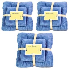 JOYFUL NAPKIN 悅棉 浴巾毛巾組 升級加厚款, 深海藍, 3組