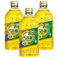 得意的一天 五珍寶健康調合油, 含不飽和脂肪酸，油質清爽，煎煮炒炸皆宜，料理好幫手，回流蓋設計，使用方便, 2L, 3瓶