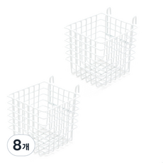 CASAMARU 魔法隔板配件筆筒籃, 白色, 8個