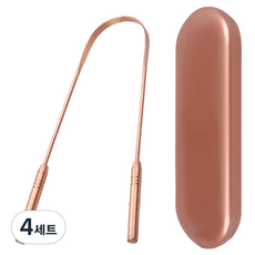 룻츠 혀클리너 구리색 + 철상자 세트 14cm, 4세트