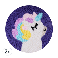 아이엠미니 DIY 펀치니들 자수세트, 2개, 베이비 유니콘