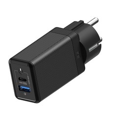 ARTMU USB PD 65W PPS GaN 接地雙孔超高速充電器 GC720, 1個, 黑色