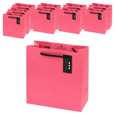 POPO FANCY 繽紛色彩購物袋, 粉紅色, 10個