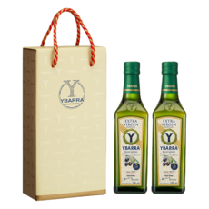 YBARRA 特級初榨橄冷壓欖油 雙入禮盒組, 500ml, 1組