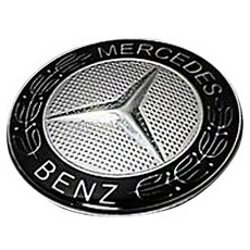 T-Racing 高級賓士黏貼式輪圈蓋 75mm, 黑色, 1個