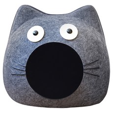 Pets Family 毛氈貓型寵物床, 1個, 灰色