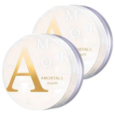 AMORTALS 爾木萄 高清絲霧散粉 附刷子 8.5g 104 微閃透, 2個