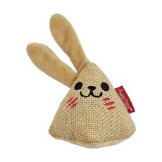 AmyCarol 麻布響紙兔寶, 棕色, 1個