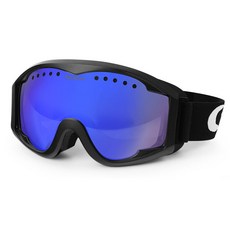 oaklans 滑雪滑雪板護目鏡 S6, 黑框+藍鏡鏡片
