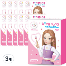 bong bong friends 孩童保濕舒緩面膜 10片組, 3盒, 18g
