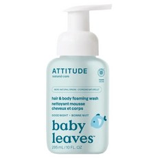 ATTITUDE 艾特優 嬰幼兒2合1泡沫洗髮沐浴露 杏仁奶, 295ml, 1瓶