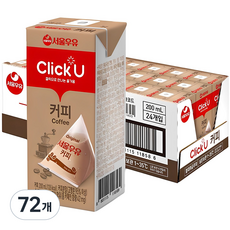 클릭유 커피우유, 200ml, 72개
