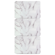 吸水桌墊 30 x 40cm 防滑 隔熱墊 餐墊 桌面保護墊, 白色大理石, 3個