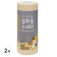 일회용 수세미, 혼합색상, 2개, 60개입