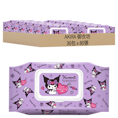AKIRA 御衣坊 酷洛米 純水濕紙巾 掀蓋式, 1入, 36包