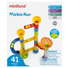 miniland 軌道滾珠旋轉積木組 41p, 混合顏色, 1組