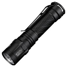 NITECORE 奈特科爾 1800流明 290米 一鍵爆閃 高亮度手電筒 智能電池 防水 快拔套, 警務型 黑色, 1個