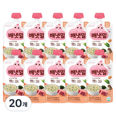 배냇밀 배냇밀 중기 이유식, 20개, 100g, 혼합맛(소고기/미역)