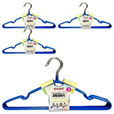 天瓶工坊 加粗加大防滑衣架 10入, 硬度強, 耐用且穩定, 好曬衣, 不變形, 鍍鉻鐵絲不銹鋼, 外層PVC防滑包膠, 顏色隨機, 40個