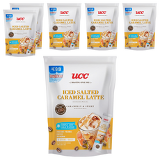 UCC 冷泡鹽味焦糖風味拿鐵 128公克 焦糖香甜 平衡甜感, 16g, 8包, 6袋