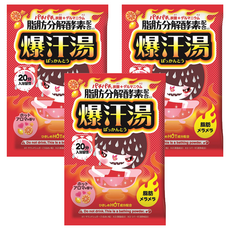 日本 Bison 爆汗湯 熱感果香入浴劑 膠原蛋白玻尿酸保濕, 60g, 3包