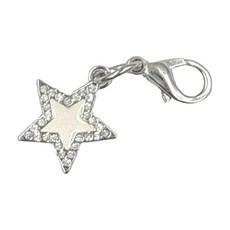 CrazyPAWS 瘋狂爪子 水晶吊飾 幸運星, 白色, 1個